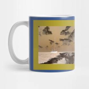 Scenic View of the Italian Coast. Mug